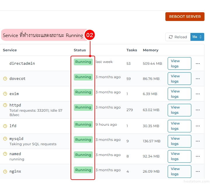 How to Manage System Services in DirectAdmin