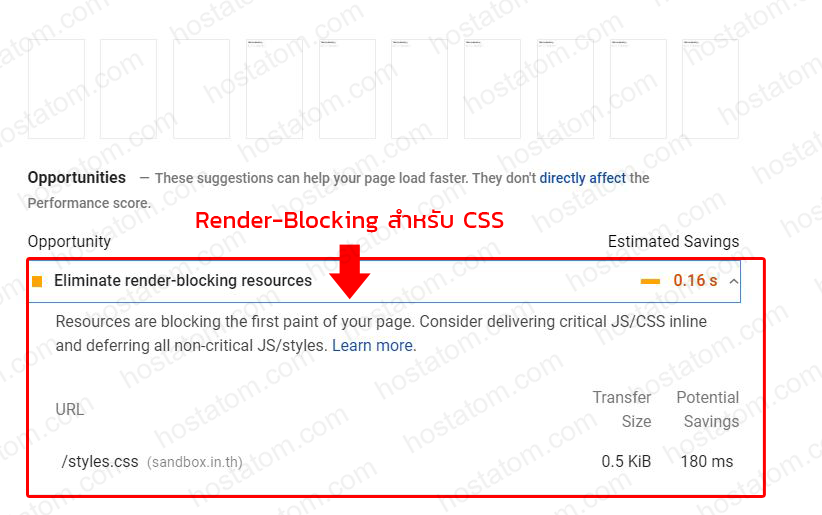 render blocking ccs automize