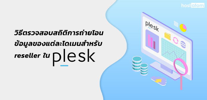 View traffic usage data tranfer statistics domain reseller Plesk