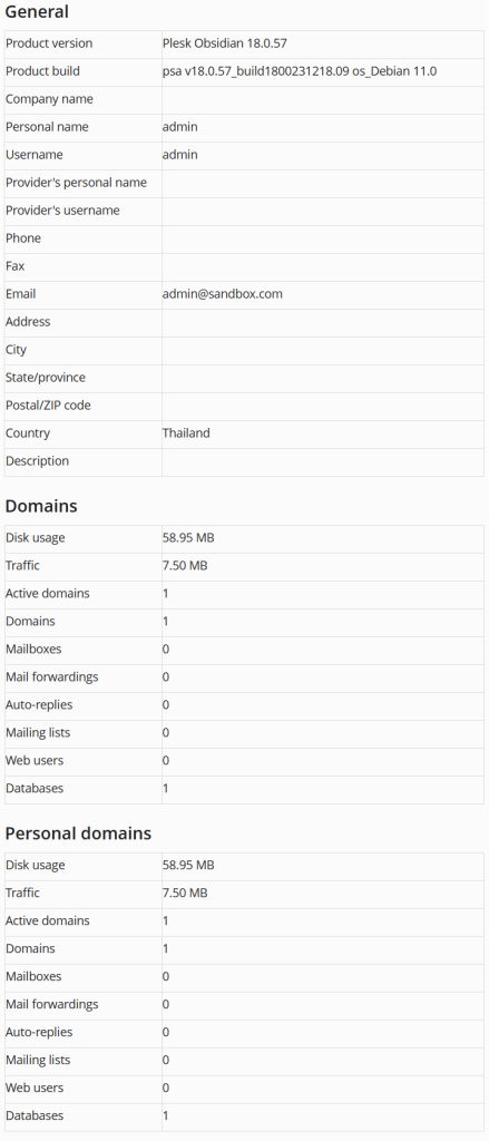 วิธีพิมพ์รายงานการใช้งานทรัพยากรสำหรับ admin ใน Plesk - Knowledge Base