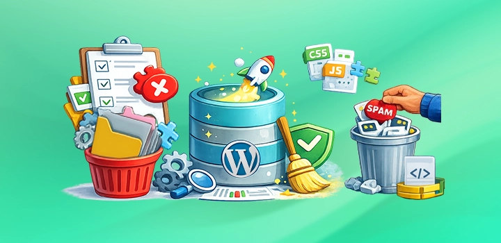 Clear plugins and clean database