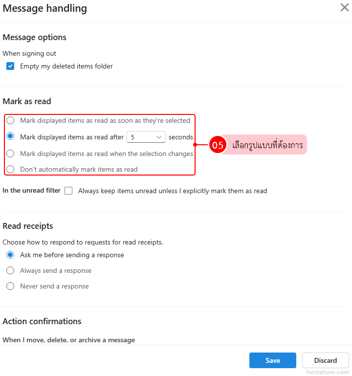 How to Set Up Mark as Read in Outlook Web