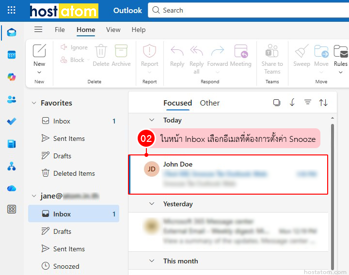 How to Snooze Emails in Outlook Web