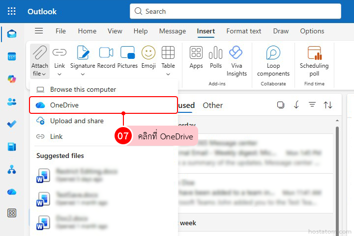 How to Attach Files from OneDrive in Outlook Web to Save Email Storage