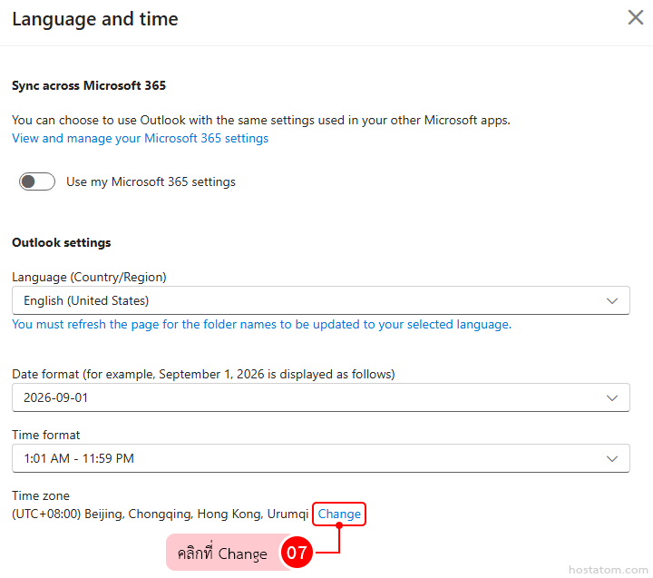 How to Change Language and Time Zone in Outlook on the Web