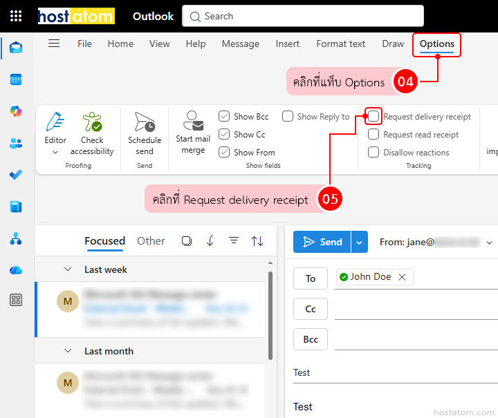 How to Request a Delivery Receipt in Outlook Web