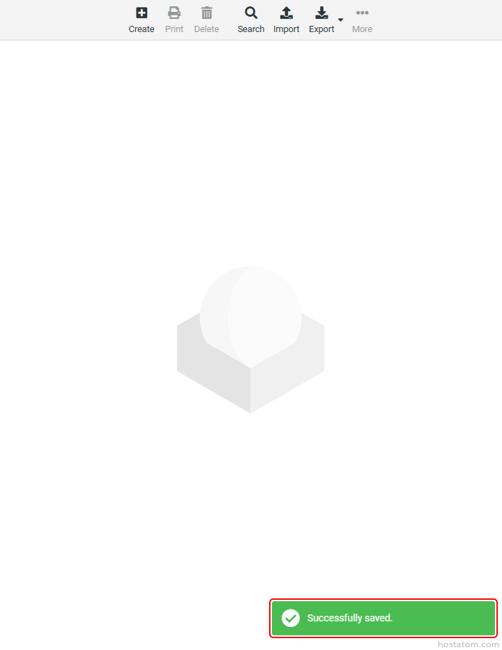 Green bottom-right toast: 'Successfully saved' with a white checkmark.