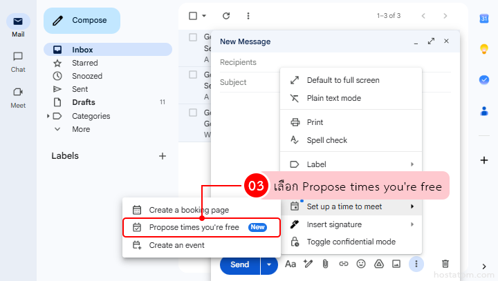 How to Suggest Available Meeting Times in Gmail