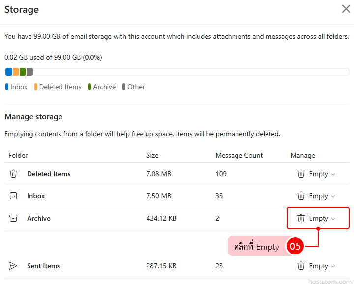 How to Check and Manage Email Storage in Outlook Web